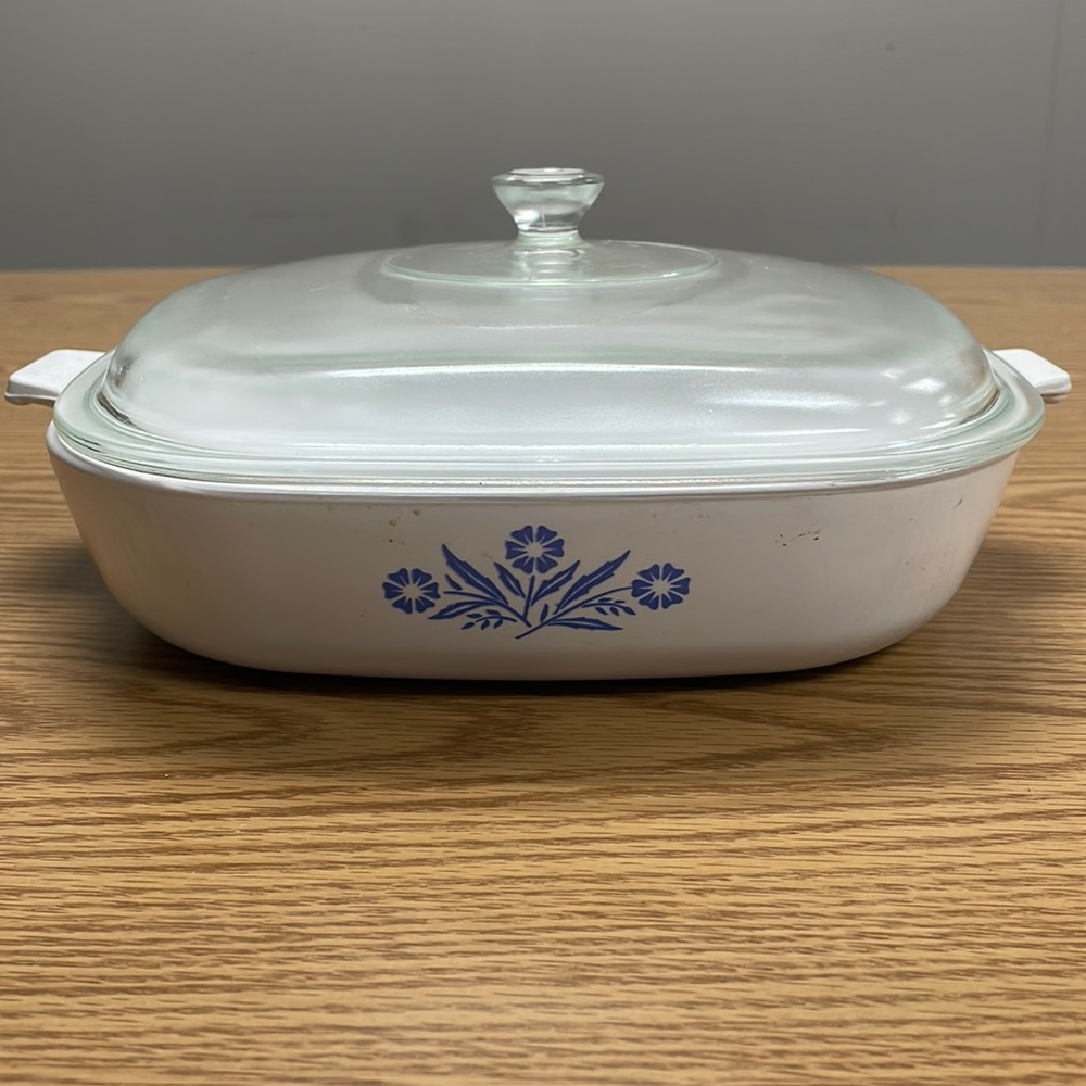 Vintage Corning Ware P-10-B Blue Cornflower Square Casserole Dish NO LID